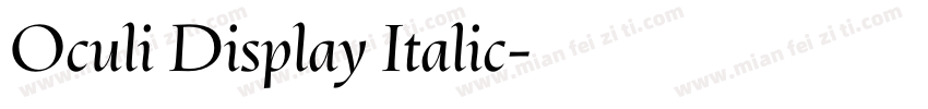 Oculi Display Italic字体转换